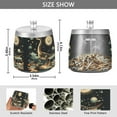 thumbnail image 2 of Yayeee Ashtray with Lid for Cigarette Smokeless Stainless Steel Home Ash Holder, Black Dinosaur, 2 of 7