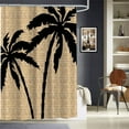 thumbnail image 3 of JOOCAR Palms Tree Matting Shower Curtain for Bathroom Decoration Fabric Shower Curtain set with 12 Hooks,72x72, 3 of 7
