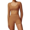 thumbnail image 1 of Conjuntos de entrenamiento for mujer, 2 piezas, sujetador deportivo, camiseta sin mangas, polainas de cintura alta, gimnasio, Yoga, ropa activa, Top de entrenamiento for mujer, 1 of 7