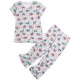 thumbnail image 1 of Tops de pijama para mujer con pantalones capri Conjuntos de pijama Ormromra CJWUS-6118, 1 of 5