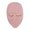 thumbnail image 2 of Cabeza de Maniquí de Pestañas, Cabeza de Maniquí de Maquillaje, Modelo de Entrenamiento Realista, Marco de Cabeza Femenina para Accesorios de Peluquer Rosa, 2 of 8