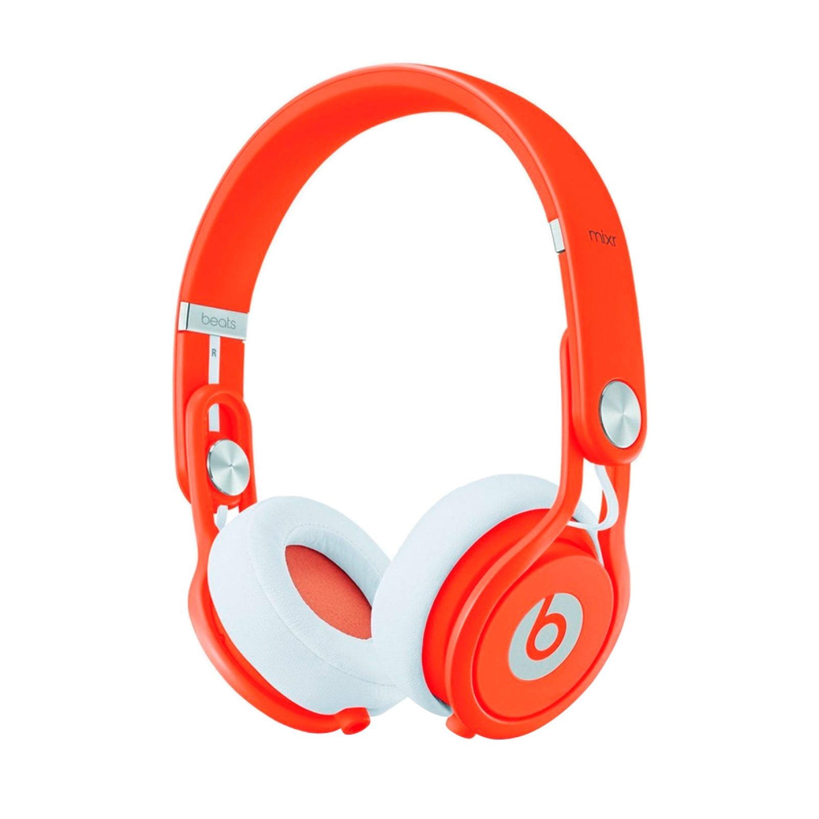 Restored Beats by Dr. Dre Mixr Neon Orange Wired Over Ear Headphones  MH892AM/A (Refurbished)