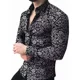 thumbnail image 2 of Camisas De Manga Larga Con De Flores 3d Casual Hombre, 2 of 5