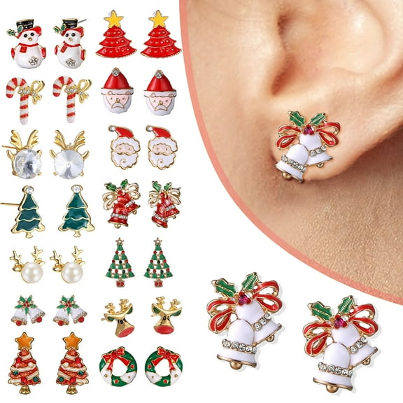 SDOHIG Christmas Earrings, Christmas Gifts for Women, Christmas Earrings for Women, Stud Earrings for Women, Hypoallergenic Earrings, Fashion Christmas Earrings, Christmas Ornaments