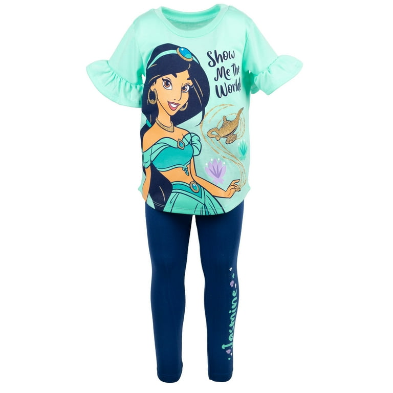 Disney Princess Jasmine Big Girls T-Shirt and Jogger Leggings