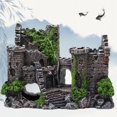 thumbnail image 5 of Decoración de resina para acuarios, adorno de acuario para ocultar camarones y paisajes de peces, hecho de piedra y musgo, adorno de acuario, puente de resina, decoración de paisaje de pecera, 5 of 5