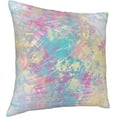 thumbnail image 2 of Throw Pillow Covers Abstract Multicolored Pattern Square Pillowcases for Home Decor Sofa Car Bedroom Fashionable Rainbow Color Art Painting Pillow Cases 18x18inch, 2 of 6