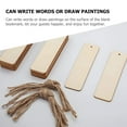 thumbnail image 2 of 20 Pcs Wooden Blank Bookmark Tag for Painting Personalized Xmas Gifts Ornament Bookmarks Record Separator Hanging Tags Unpainted Unfinished Rectangle, 2 of 6