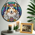 thumbnail image 6 of 89Bloom Rough Collie Dog Suncatcher, Stained Glass Rough Collie Suncatcher, Rough Collie Glass Suncatchers for Windows Stained Glass, 6 of 7