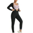 thumbnail image 5 of Women Long Sleeve Sauna Suit Sweat Shirt Slimming Vest Hot Top Jumpsuit Shapewear Silver 2XL, 5 of 6
