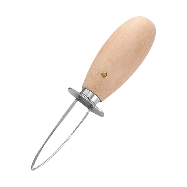 Ostras Juego de ostras Herramienta fácil para abrir ostras Base de madera Cuchillo para ostras