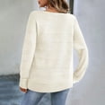 thumbnail image 4 of Sevevn Womens Sweaters Cute Long Sleeve Off The Shoulder Pullover Tops Hollow Out Crochet Dressy Casual Outfits, 4 of 7