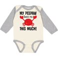 thumbnail image 3 of Inktastic My Peepaw Loves Me Boys or Girls Long Sleeve Baby Bodysuit, 3 of 5
