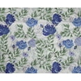 thumbnail image 4 of oneOone Polyester Lycra Blue Fabric Flower & Leaves Watercolor Craft Projects Decor Fabric Printed By The Yard 56 Inch Wide, 4 of 4