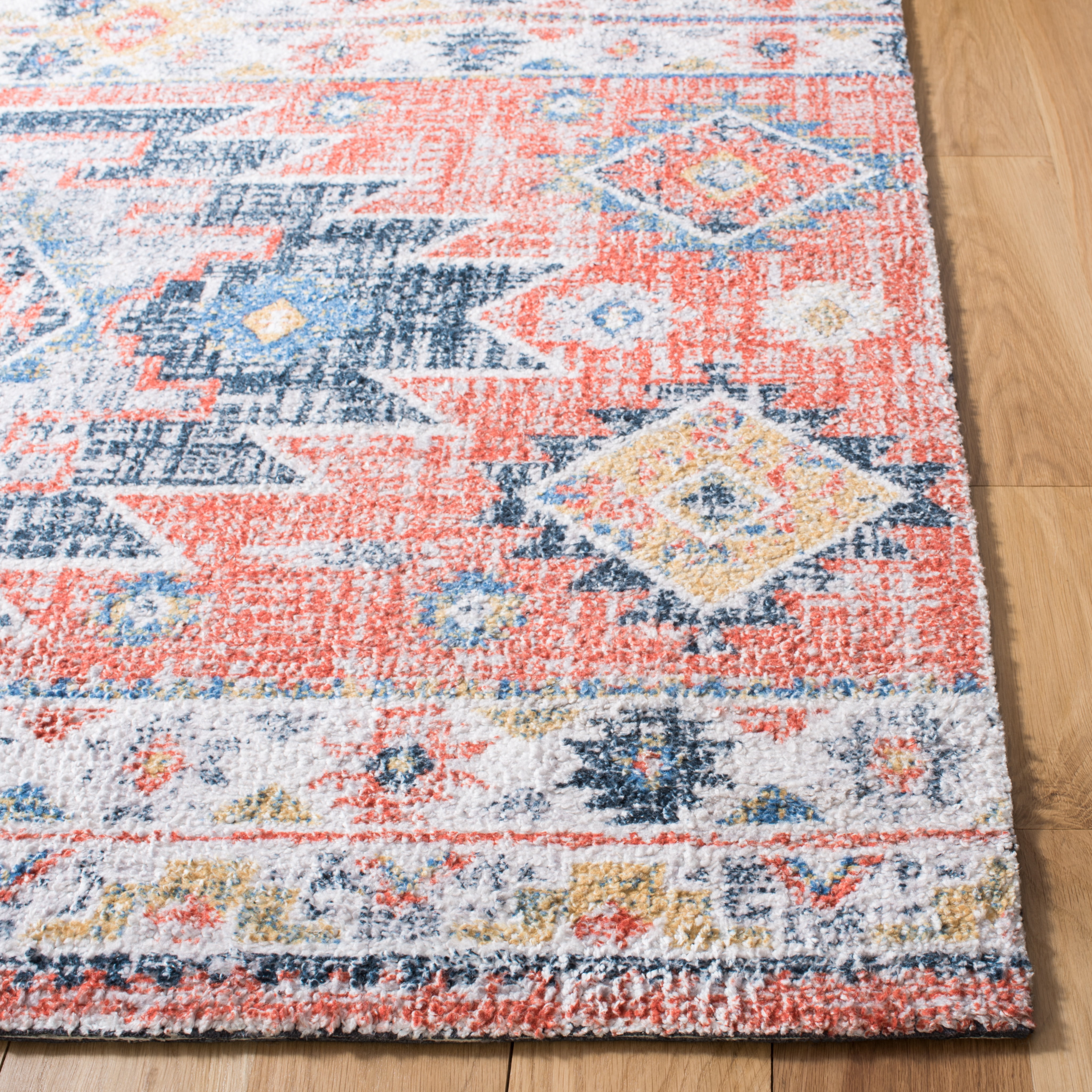 SAFAVIEH Classic Vintage Chanelle Medallion Area Rug, Blue/Rust, 9' x 12'