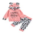 thumbnail image 1 of EIMELI Enfants 2 Pcs Automne Lettre Imprimé Léopard Manches Longues Hauts à Capuche Pantalons Longs, 1 of 7