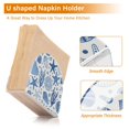 thumbnail image 4 of Beach Coastal Beach Seaside Acrylic Napkin Holder Tissue Paper Clear Tabletop Dispenser Dining Room Bathroom Party Hotel, 4 of 8