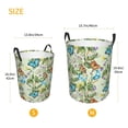 thumbnail image 3 of Balery Meadow Plants And Butterflies Cesta de ropa redonda con asas, impermeable, independiente, para ropa, juguetes, dormitorio y familia-Small, 3 of 6
