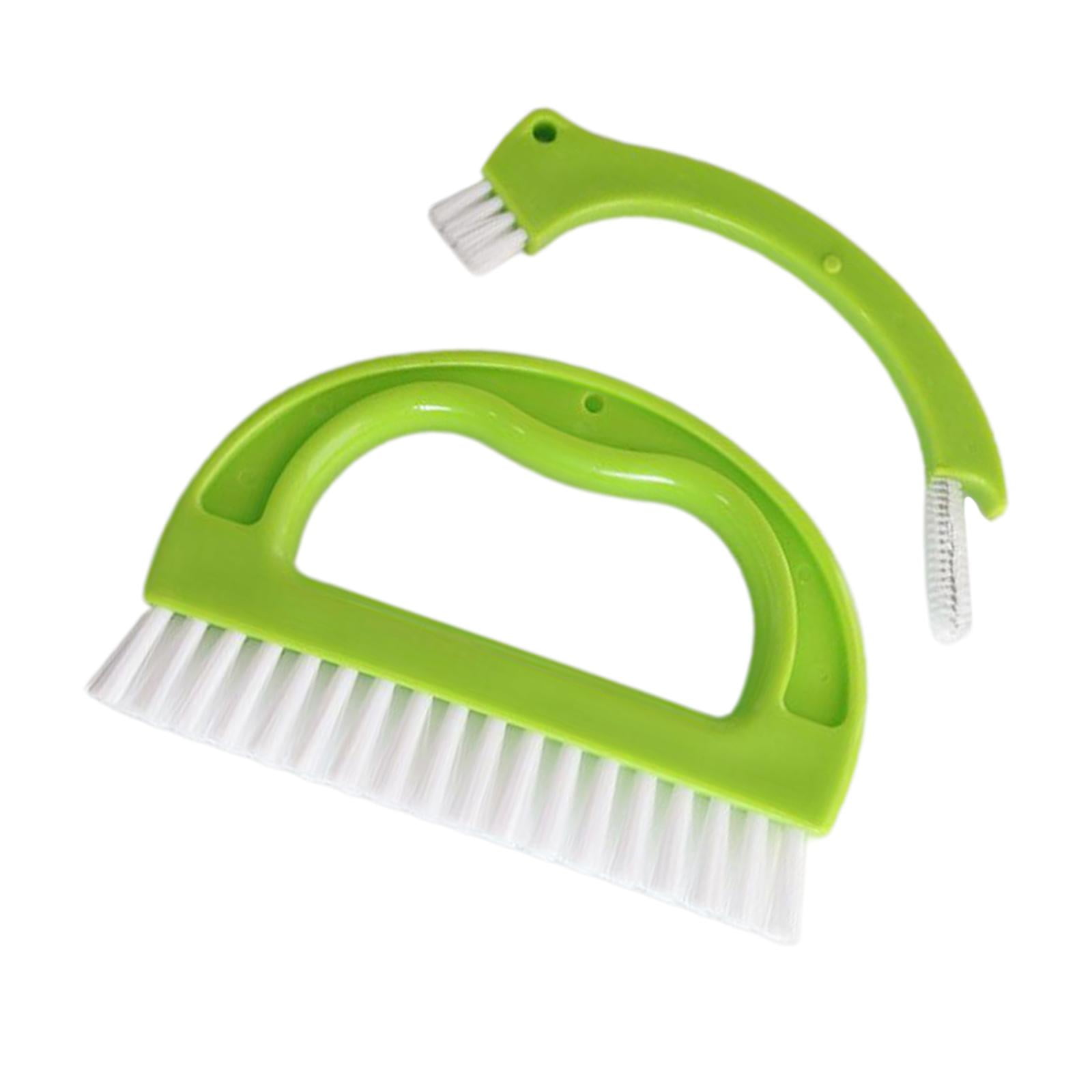 2 Pcs Grout Brush, Grout Cleaner Brush, Tile Joint Brush with Handle Stiff Cleaning Brush for