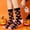 Dark Gray, variant on Jack O Lantern Crew Socks Women Halloween, Pumpkin Jacquard Pattern Cute Spooky Holiday Accessory Novelty Socks Gift, Dark Gray,One Size