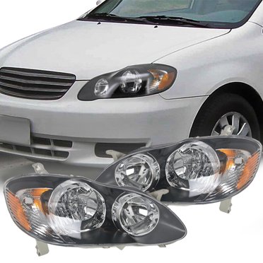 Brighten Up The Ride: Autodayplus Headlight Assembly For Toyota Corolla 2003-2008 (Chrome Housing, Clear Lens)