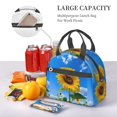 thumbnail image 5 of Naloa Blue Sky Sunflower Print Lunch Bag for Women & Men Insulated Lunch Box or Cooler Lunch Tote Bags for Work, Travel, Outdoor, 5 of 5