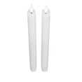 thumbnail image 4 of Northlight Set 2 White Wax Flameless LED Taper Christmas Candles 11", 4 of 5