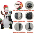 thumbnail image 3 of 6FT Christmas Inflatables Outdoor Decorations, Christmas Inflatable Blow Up Snowman Penguins with Built-in Colorful Rotating Led Lights for Xmas/Party/Holiday/Yard/Garden Decorations, 3 of 7