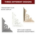 thumbnail image 6 of American Art Decor Decorative Heavy Duty Wood Bookends for Books/CDs/Vinyls/Magazines for Living Room, Bathroom, Bedroom, & Office - Home, Wall Decor & Shelf Accents - Natural, Set of 2, 6 of 8