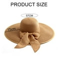 thumbnail image 2 of Sombrero de paja con protección solar para playa, de circunferencia de 56 a 57 cm, plegable, para playa, para mujer, 2 of 6