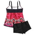 thumbnail image 4 of WILLBEST Trajes de Baño Mujer Con Falda Trajes de Baño Tankini Para Mujer Traje de Baño de Dos Piezas Con Tiras Tops Con Pantalones Cortos Traje de Baño de Playa Sexy de Talla Grande 811, 4 of 8