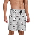 thumbnail image 2 of Wukai Panda Bear Men’s Short Pajama Pants With Pockets Soft Sleep Pj Shorts for Men-4X-Large, 2 of 6