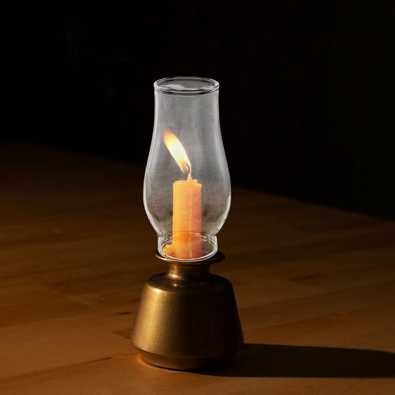 OUNONA Vintage Clear Glass Lantern Chimney for Decorative Oil Lamp Replacement Part