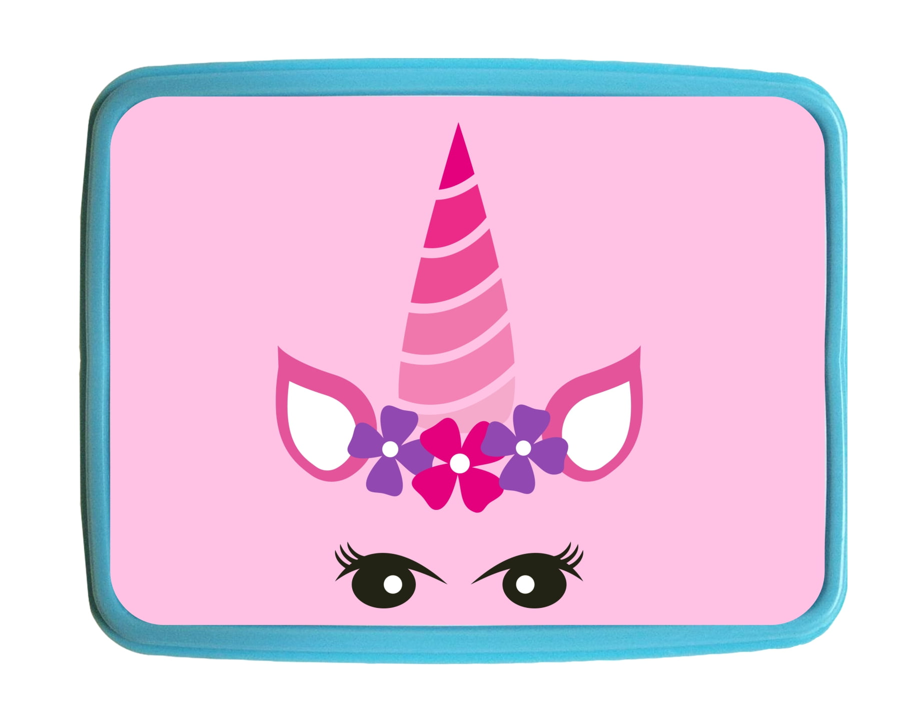 Bento Box Unicorn Pink Horn Kids Bento Lunch Box with 3 Compartment