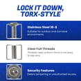 thumbnail image 5 of Fastenere Torx Security Machine Screws - 8-32 x 3/4" (25-Pack) Stainless Steel, Tamper-Resistant, Button Head Screws, Bolt Screw for Higher Level of Safety & Theft Prevention, 5 of 7