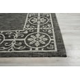 thumbnail image 4 of Nourison Garden Party Indoor/Outdoor Transitional Bordered Charcoal 7' x 10' Area Rug, (7' x 10'), 4 of 10