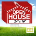 thumbnail image 1 of Estacas metálicas impermeables ComboJoy de 24 x 16 pulgadas de Open House Signs, 1 of 7