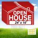 thumbnail image 1 of Estacas metálicas impermeables ComboJoy de 24 x 16 pulgadas de Open House Signs, 1 of 7