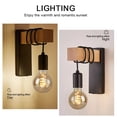 thumbnail image 5 of MyArtWe Iron Wood Wall Light with Switch Industrial Wall Lamp, 5 of 8