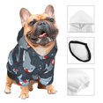 thumbnail image 3 of Fotbe Shark Wearing Swim Ring Sudadera con Estampado para Perros Pequeños – Suéter con Capucha para Mascotas, Tela Suave de Forro Polar con Bolsillo-X-Large, 3 of 7
