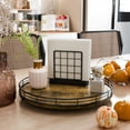 thumbnail image 2 of Lazy Susan Turntable Organizer for Table Top, 13’’ Round Wooden Lazy Susan for Cabinet Kitchen Countertop Pantry Dining Coffee Table for Condiments Spices, Rustic Bathroom Vanity Tray for Soap Candle, 2 of 7