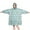 Light Blue Christmas-2, variant on Wearable Oversized Blanket,Light Blue Christmas Snowman Pattern Wearable Blanket Hoodie for Adults,Cozy Hooded Blankets with Super Pockets,Super Warm Fuzzy Pullover for Women & Men