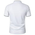 thumbnail image 3 of Mens Casual Shirts Classic Short Sleeve T-Shirts Button Down Cotton Tops Fashion Color Block Loose Fit Blouses, 3 of 5