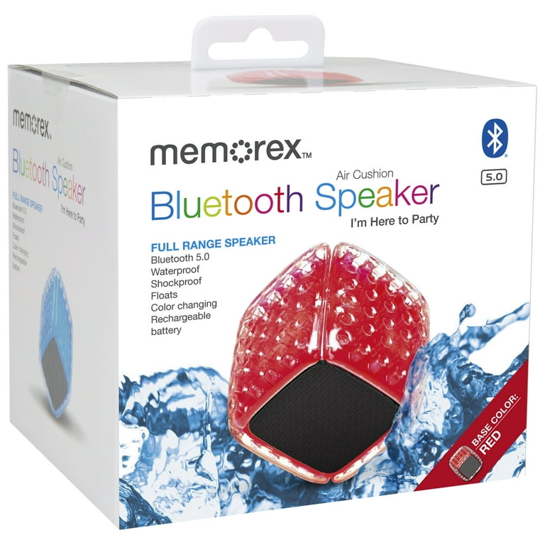 Memorex Cush Air Cushion Bluetooth Speaker, Red | Back to College