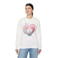 thumbnail image 4 of Floral Heart Sweatshirt, Floral Love Sweatshirt, Valentine's Day Sweatshirt, Heart Floral Sweatshirt, 4 of 55