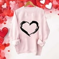 thumbnail image 2 of GA WEIHUA Deals,Valentines Sweatshirts for Women Cute Long Sleeve Pullover Crewneck Casual Holiday Tops Trendy Love Heart Graphic Sweatshirt(Pink,XL), 2 of 4