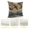 thumbnail image 4 of Short Plush Pillow Covers Migratory Bird Migration Square Pillow Case for Bedroom, Sofa, Car Decoration,Various Sizes Available, 4 of 5