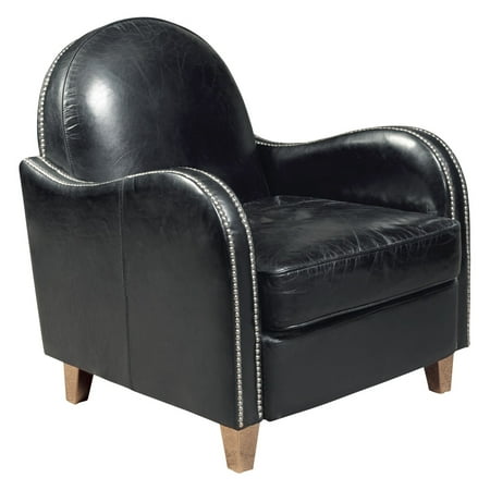 Black Leather Accent Chair - Right2Home Black Leather Accent Chair