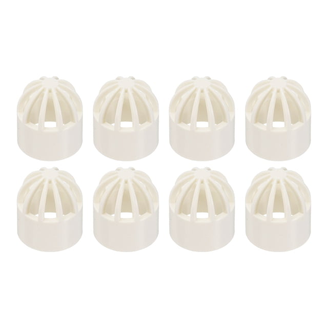 Uxcell 0.8 Inch (20mm) Fish Cover Permeable Cap, 8Pcs Aquarium Guard, White
