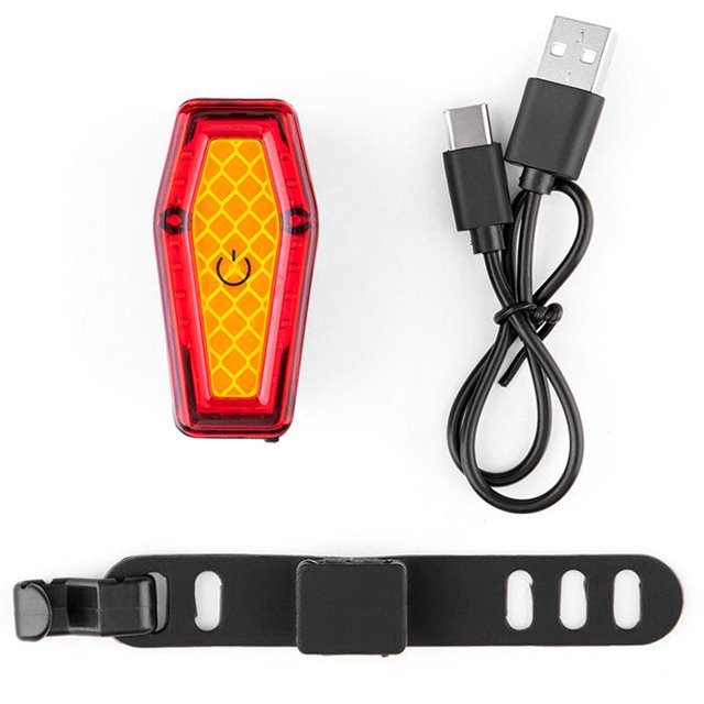 Luz trasera de bicicleta yeacher recargable USB LED de advertencia de seguridad
